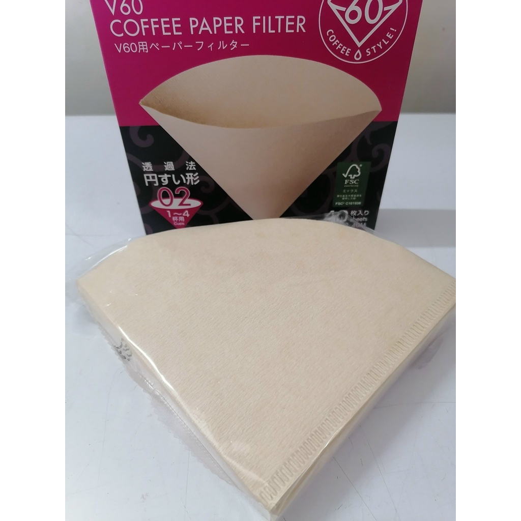[HỘP 40 cái – NÂU] GIẤY LỌC CÀ PHÊ [Japan] HARIO V60 (Unbleached) Coffee Paper Filter