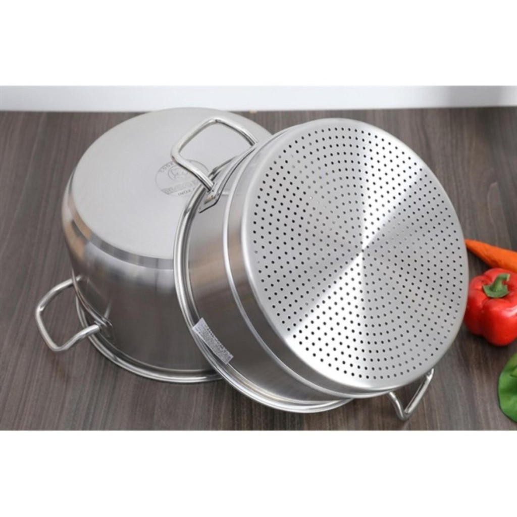 Bộ xửng hấp 3 đáy từ inox 430 Fivestar standard nắp inox 32cm