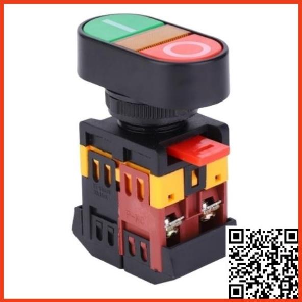 Công tắc nhấn đôi APBB-22&25N on-off có đèn hiển thị điện áp 220VAC giá rẻ phi 22mm