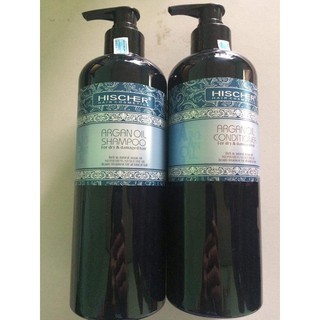 Cặp gội xả collagen phục hồi tóc hischer argan 1000ml