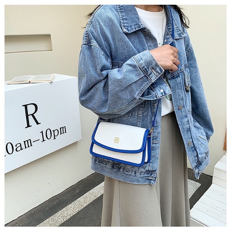 Màu Sắc Túi Đeo Chéo Vuông Nhỏ NB00263 Phong Cách retro