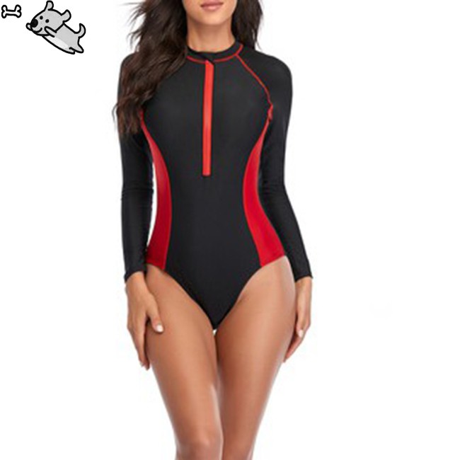 Bộ Đồ Bơi Một Mảnh Cổ Cao Kéo Khóa Zip Quyến Rũ Dành Cho Nữ | BigBuy360 - bigbuy360.vn