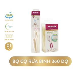 Cọ rửa bình sữa quay 360° mamamy + miếng thay thế