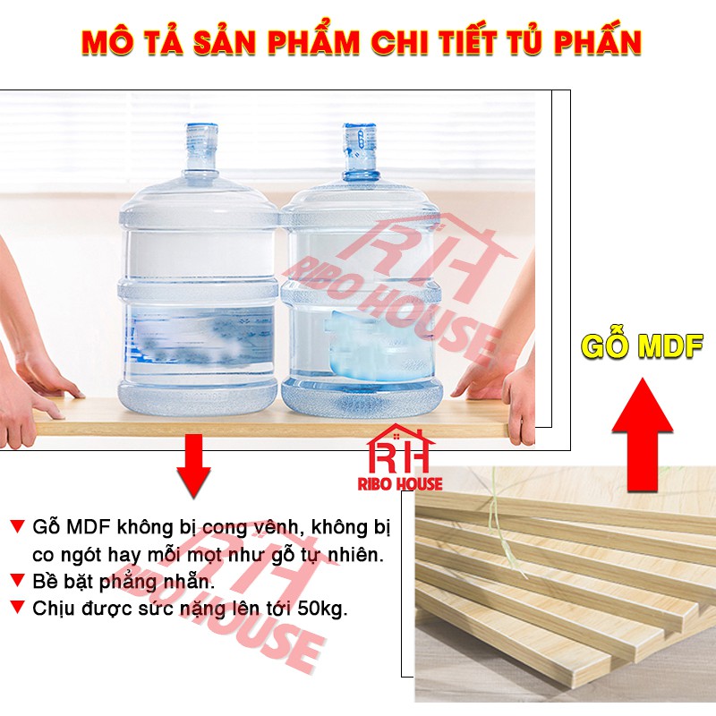 Bàn trang điểm ngồi bệt RIBO HOUSE thiết kế mini xinh xắn dùng make up , đánh phấn siêu đẹp RIBO131