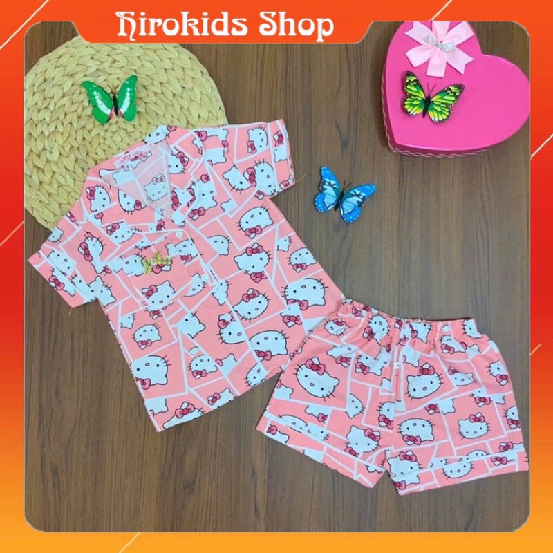 Bộ Pijama quần đùi nhiều hình size đại cho bé gái (30~45kg) - Hirokids