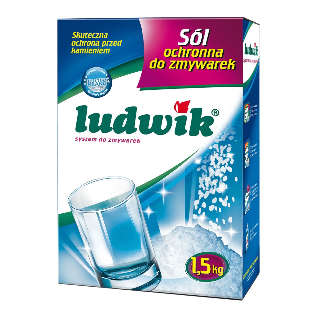 Muối rửa bát Ludwik 1,5kg dùng cho máy rửa bát