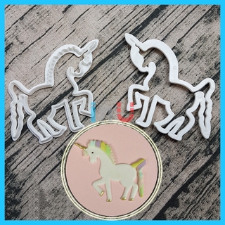 HCM - Khuôn cutter hình ngựa Unicorn làm bánh quy, cắt trang trí bánh fondant