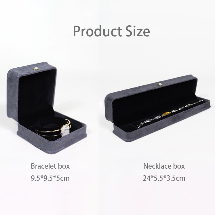 Hộp Đựng Trang Sức Bằng Flannel Cao Cấp Sáng Tạo Nhẫn hộp mặt dây chuyền hộp vòng đeo tay hộp vòng cổ hộp