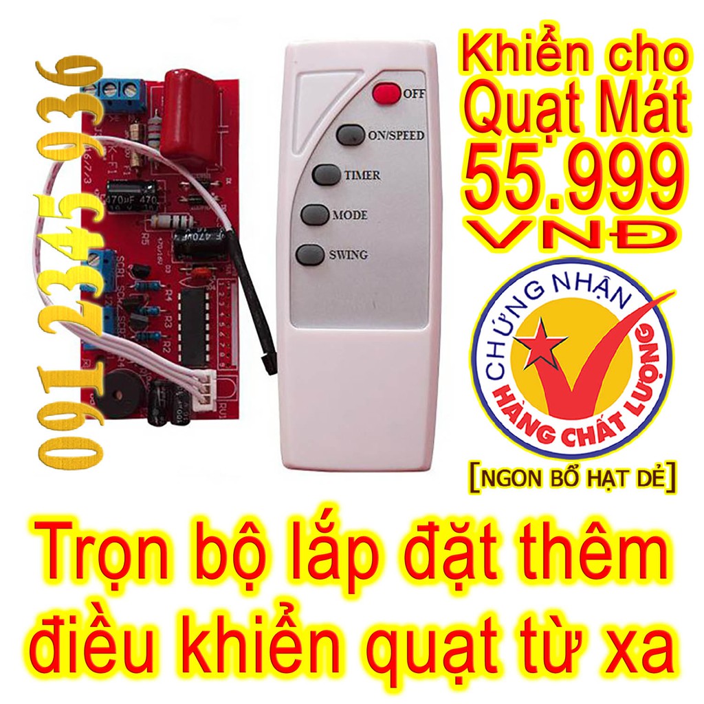 Bộ Mạch và Điều Khiển &quot;Thông Minh&quot; cho quạt Điều Hòa, quạt Phun Sương, quạt Thông thường và các ứng dụng.