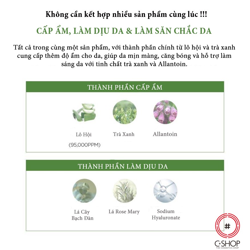 Gel Dưỡng Ẩm &amp; Làm Dịu Da BERRISOM ALOE SOOTHING GEL_Mỹ phẩm Hàn Quốc chính hãng