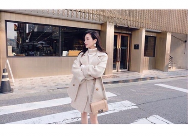 Set Áo dạ + chân váy hàng Quảng Châu cao cấp