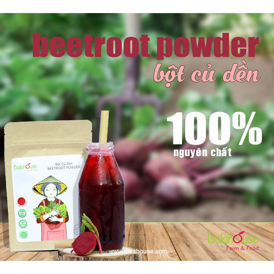 Bột củ dền Dalahouse gói 3g, bột rau củ bé ăn dặm - Nguyên chất 100%