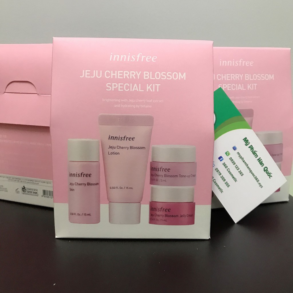 [Sale lỗ] Bộ Dưỡng Sáng Da Từ Hoa Anh Đào Innisfree Jeju Cherry Blossom Kit