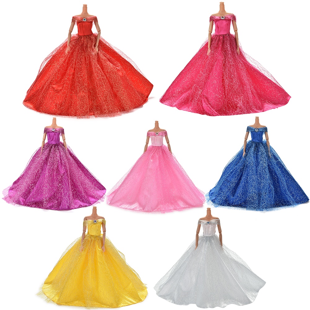 Đầm Cưới Thời Trang Cho Búp Bê Barbie Với 7 Màu Lựa Chọn