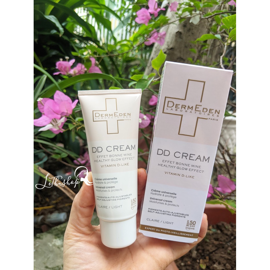 Kem chống nắng, trang điểm và dưỡng da, làm đều màu da, chống lão hóa DermEden DD Cream 50ml SPF 50  PA+++