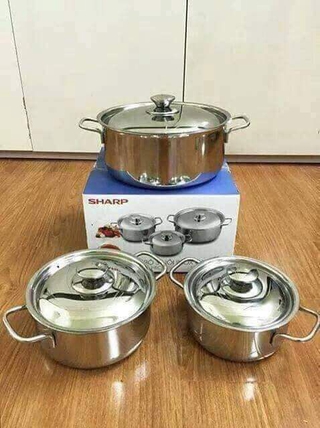Bộ 3 nồi inox Sharp