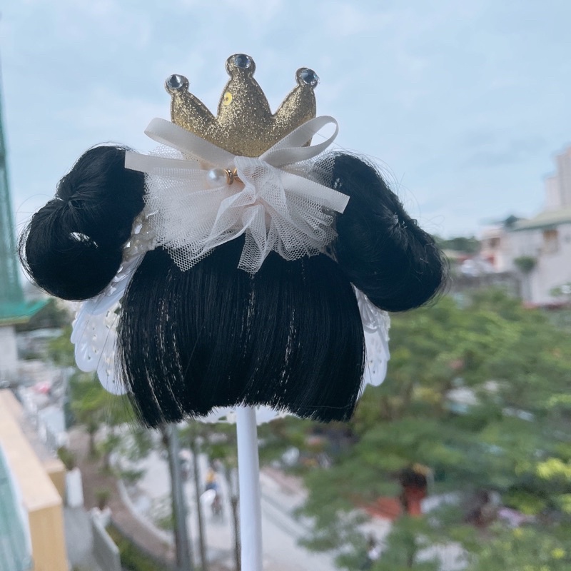 Băng đô tóc giả cho bé, turban tóc giả bé gái