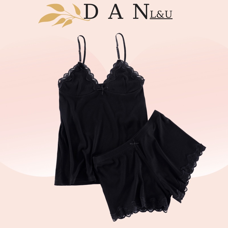 Đồ Ngủ Mặc Hè Chất Thun Cotton Thoáng Mát Mềm Mại 2 Dây Sexy Cho Nữ DAN L&amp;U 519