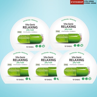 Combo 5 Mặt Nạ Giấy BNBG cấp ẩm, phục hồi da và thư giãn Vita Genic Relaxing Jelly Mask 30ml x 5