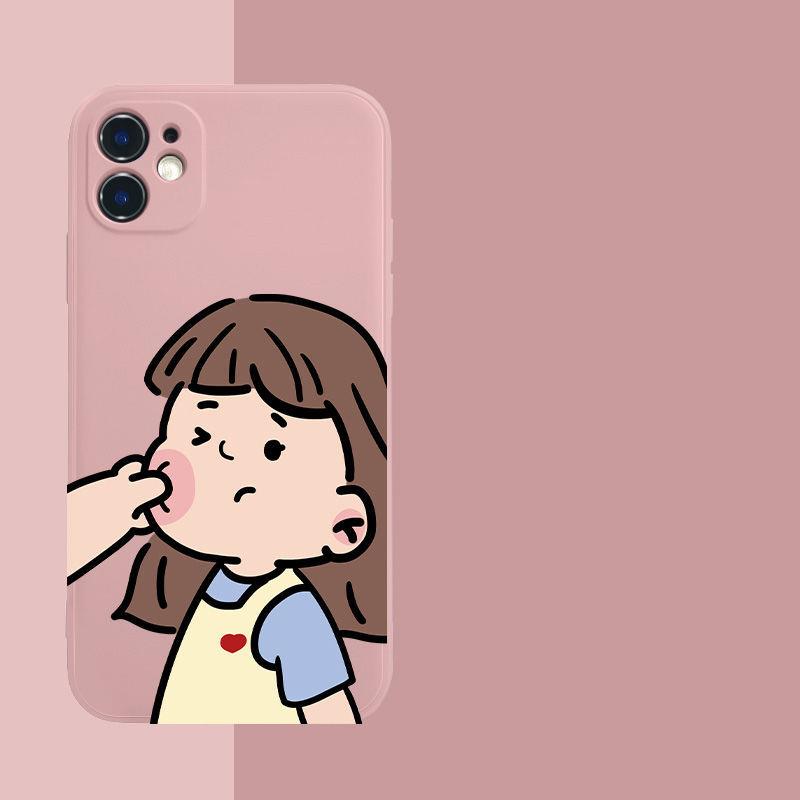 Ốp Điện Thoại Silicon Chống Sốc Hình Bé Trai Và Bé Gái Dễ Thương Cho IPhone 12 13 11 Pro Max X Xs Max Xr 7229