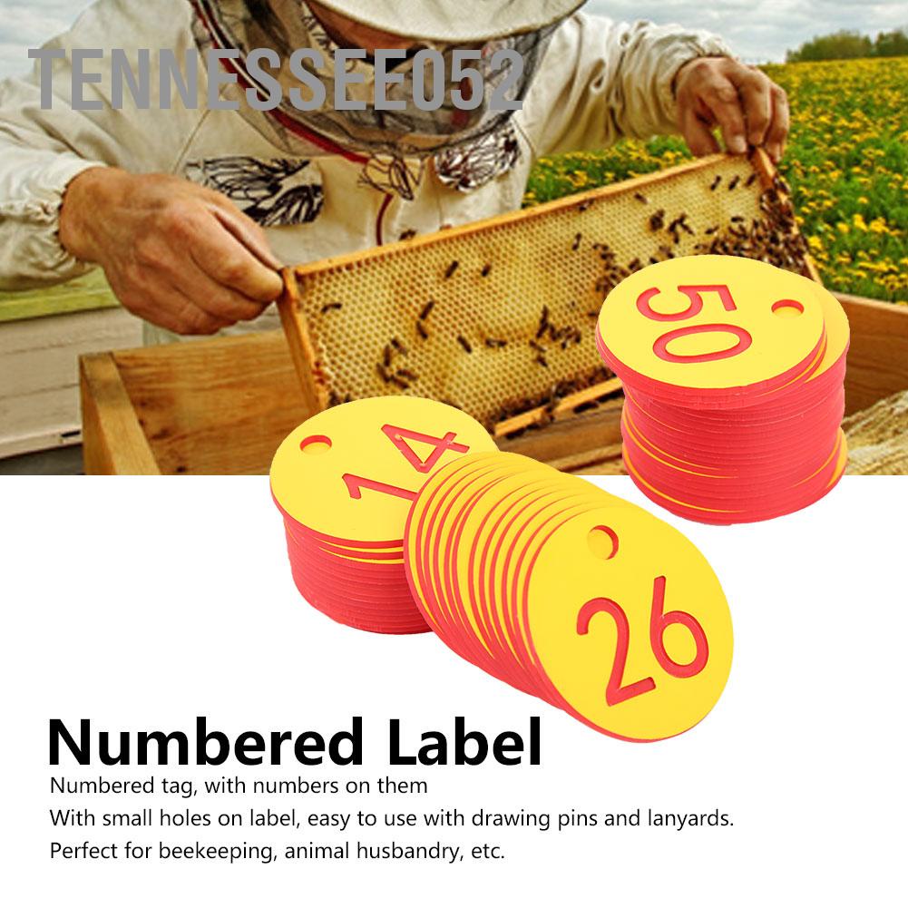 Hàng Sẵn Thẻ Đánh số Nhãn Vật tư Treo Nuôi ong Chăn nuôi Trang trại 【Tennessee052】