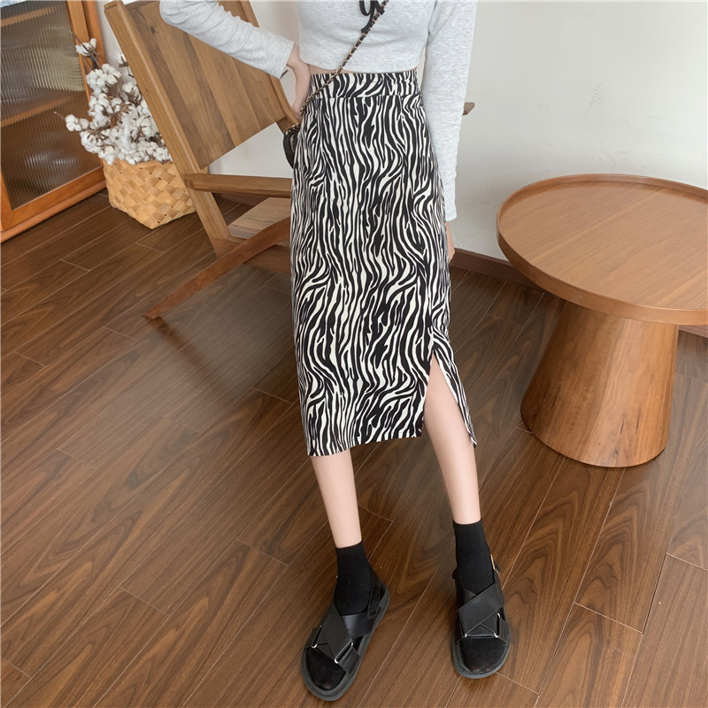 SUXI Chân váy họa tiết da báo phong cách cổ điển hợp thời trang cho nữ