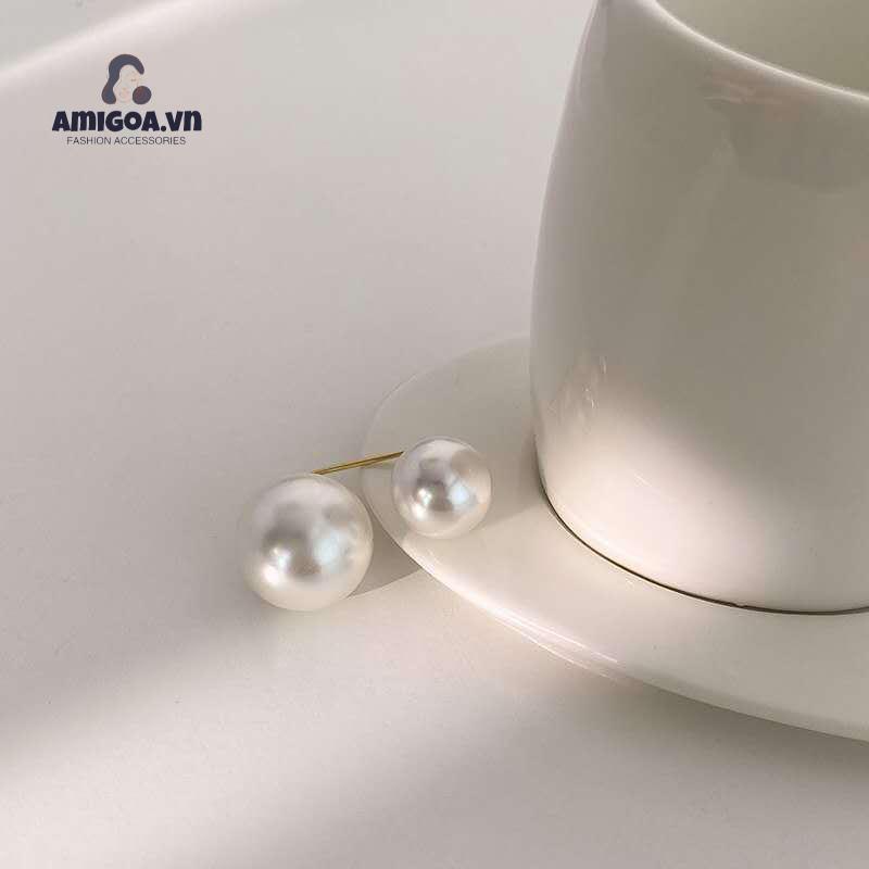 ✨✨TRÂM KẸP GHIM CÀI CỔ ÁO ĐÍNH HẠT NGỌC TRAI NHÂN TẠO TRẮNG ĐEN