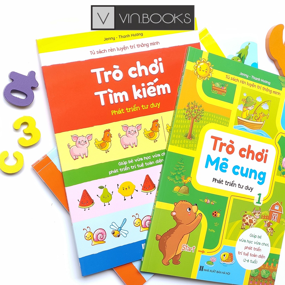 Sách -Trò Chơi Mê Cung Và Trò Chơi Tìm Kiếm - Rèn Luyện Trí Thông Minh - Phát Triển Tư Duy Cho Trẻ Từ 2-6 Tuổi 4 Cuốn.