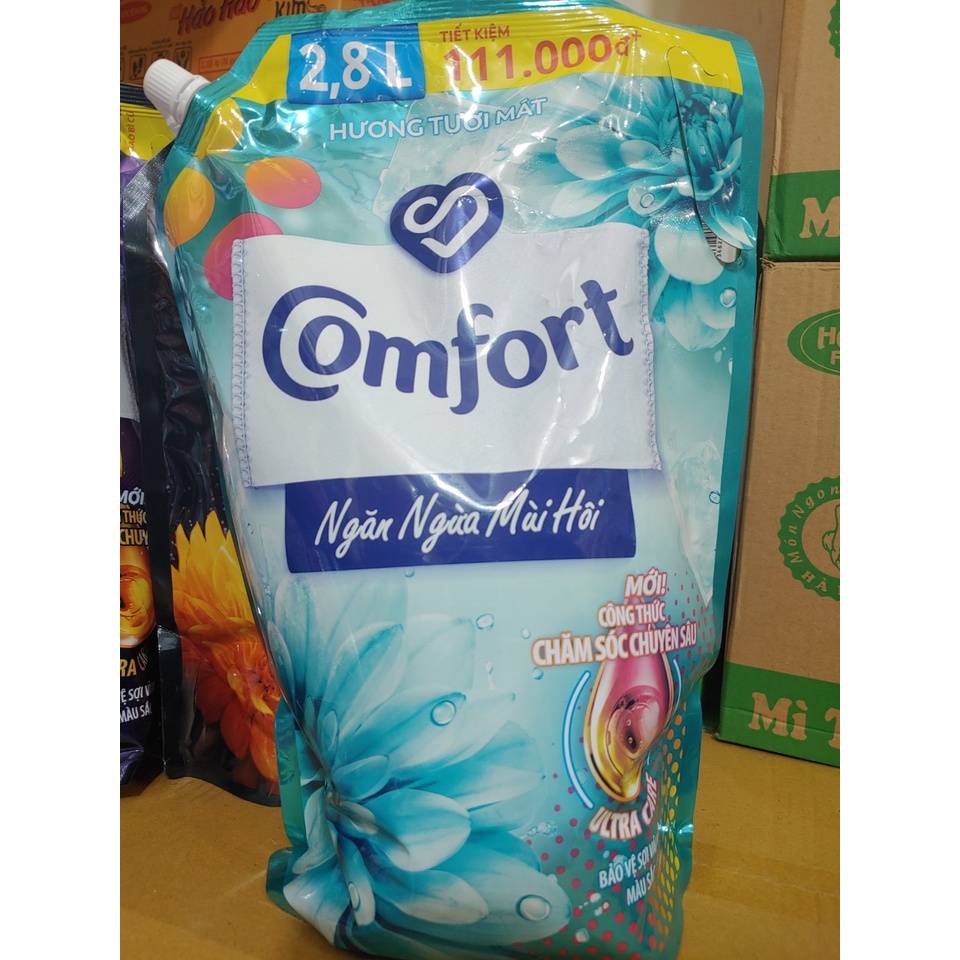 Nước Xả Làm Mềm Vải Comfort Đậm Đặc Túi 2,8lít