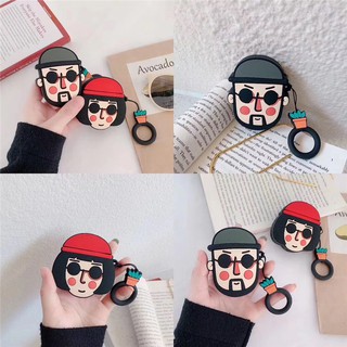 ốp tai nghe airpods hình mặt couple nam nữ