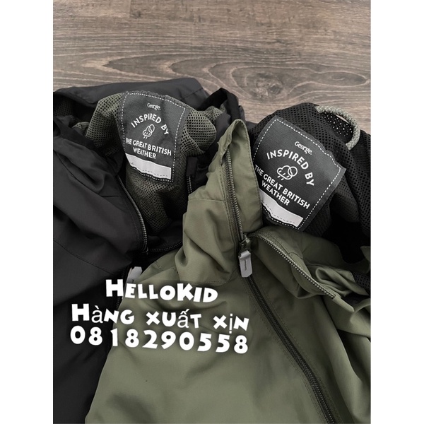 A380 - Áo gió GG Uk màu đơn giản bé trai