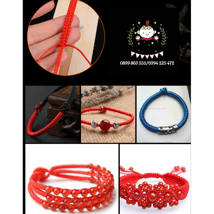 (Có sẵn) Bộ dụng cụ DIY tết dây, làm vòng đeo tay, đan dây, phụ kiện handmade - Handmade Decor Nana shop