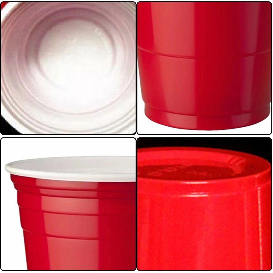 10 cái 450Ml Màu đỏ Cốc nhựa dùng một lần Tiệc Cup Bar Nguồn cung cấp nhà hàng