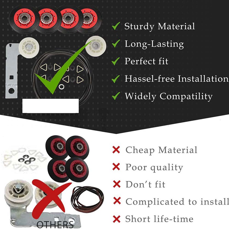 4392067 Bộ Dụng Cụ Sửa Chữa Máy Sấy &amp; W10837240 Máy Sấy Idler,279640 Ròng Rọc Idler Tương Thích Whirlpool, Thay Thế 4392067Vp 80047 587637