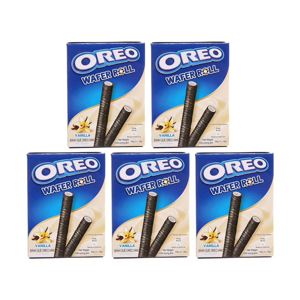 Hộp 3 gói bánh quế Wafer Roll Oreo 18g (combo 5 hộp/3 hộp)