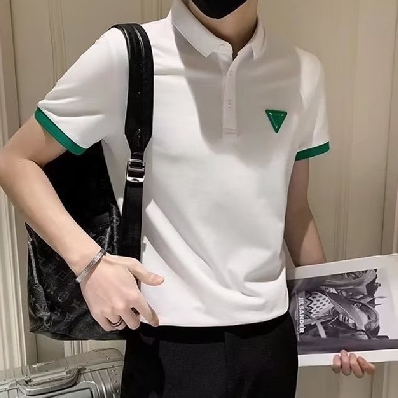 Áo Thun polo Ngắn Tay Dáng Rộng Thoải Mái Thời Trang Hàn Quốc Cho Nam Cỡ M-3XL