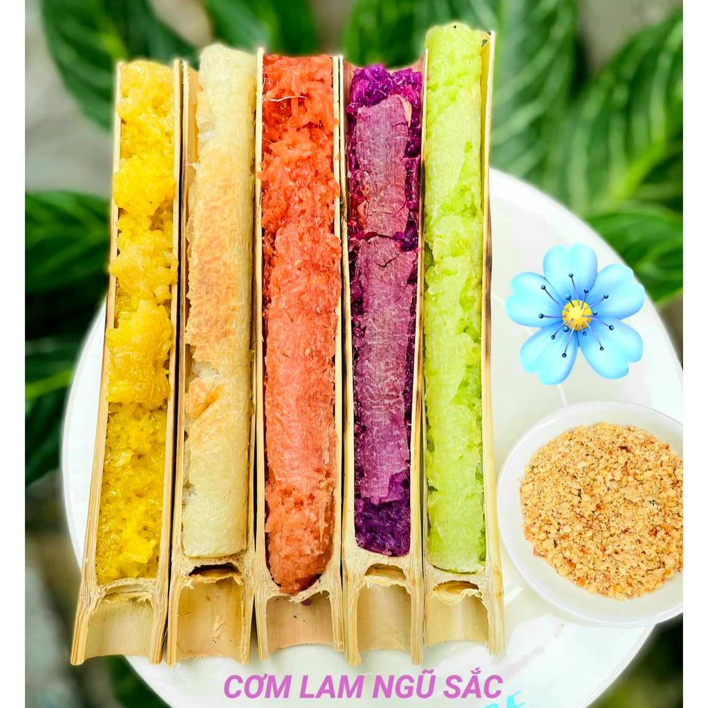 Cơm Lam Ống Tre Ngũ Sắc (5 ống/bịch) (giao hỏa tốc 30p - 2H TPHCM)
