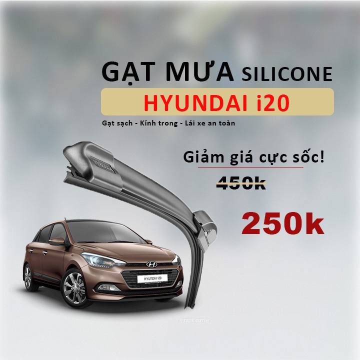 Gạt Mưa Silicon siêu sạch Cho Xe HUYNDAI i20 HT318