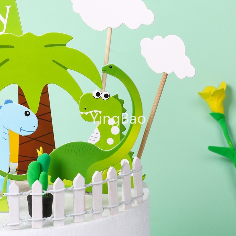 Set Topper Trang Trí Bánh Kem Hình Khủng Long