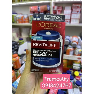 Kem dưỡng đều màu da và chống lão hoá Loreal Paris Revitalift Pressed Night Cream 48g- loreal retinol