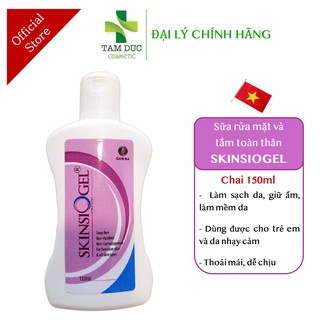 SKINSIOGEL CLEANSER 150ml - Sữa rửa mặt và tắm toàn thân [skinsio, skinogel, skin gel, skinphyogel]