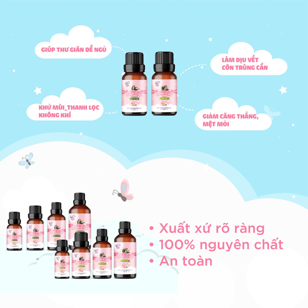 Tinh dầu Tràm gió cho bé BuB&MuM nguyên chất giúp giữ ấm, thơm phòng 10ml