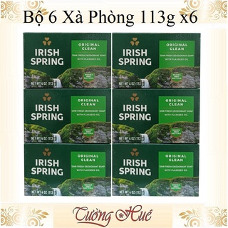 Bộ 6 bánh xà phòng irish spring - 113g x6