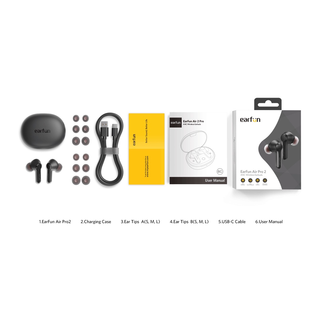 Tai nghe True Wireless Earfun Air Pro 2 - Hàng chính hãng