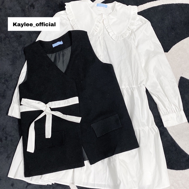 Váy Babydoll Kèm Gile Đính Nơ Hàng QC ảnh thật cận chất Kaylee | BigBuy360 - bigbuy360.vn