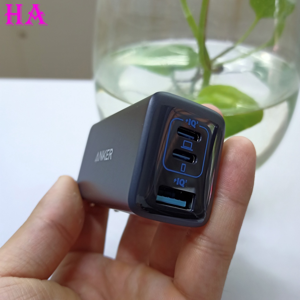 Bộ Củ + Cáp Sạc Anker 65w B2330 kèm cáp C to C 1m Sạc Nhanh Điện Thoại Máy Tính Laptop
