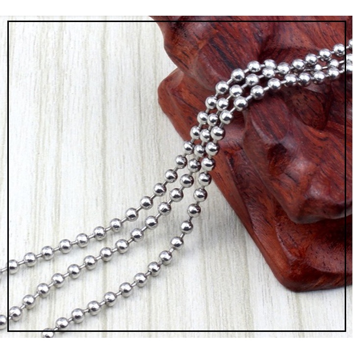 Dây chuyền nam nữ inox không gỉ dây bi nhiều size - Măng's House D020