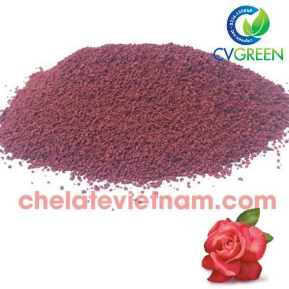 Vi lượng Sắt Chelate (Fe-EDDHA-6) (Ấn Độ) tan hoàn toàn trong nước (gói 100)