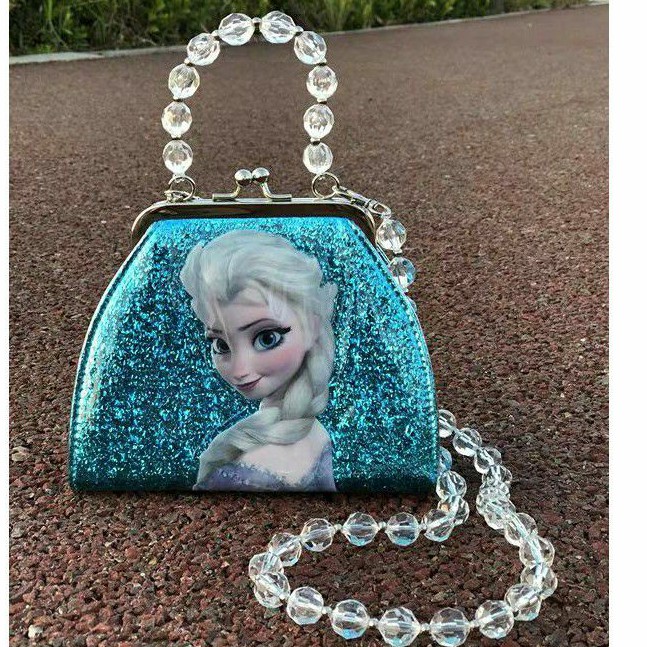 Túi Xách Elsa Cao Cấp Dáng Hộp Chính Hãng Disney Cho Bé Gái