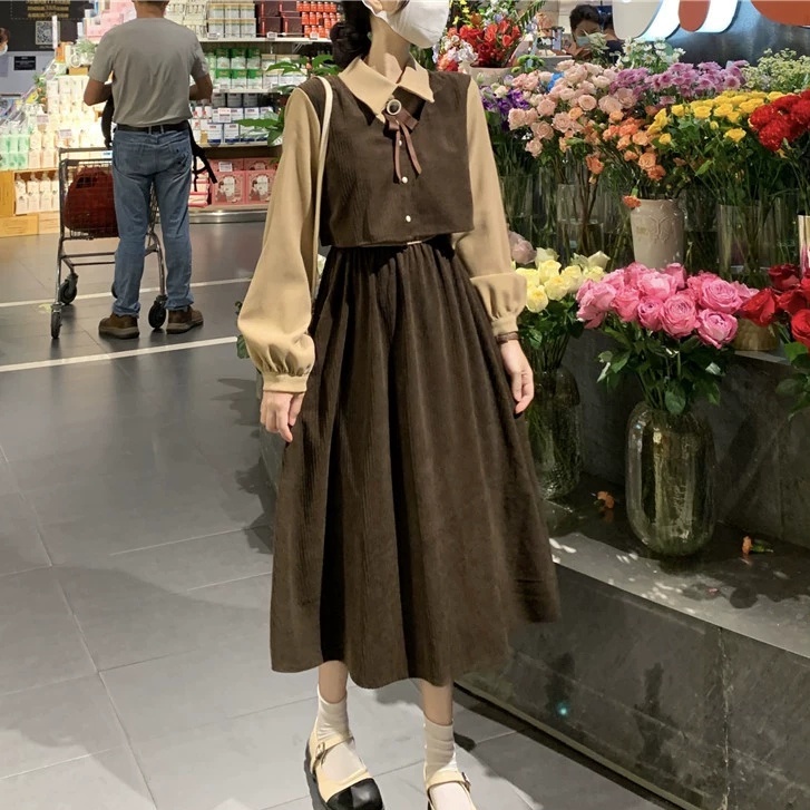 [Khuyến mãi sản phẩm mới nhận phiếu mua hàng không ngưỡng 10K] Đầm Giả Hai Mảnh Thiết Kế Mỏng Mùa Hè Thu Phong Cách Mới Dành Cho Nữ